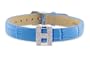 Diamond Clip On Initial letter "H" with Blue Leather Bracelet