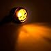 Atpmtas Skull Lens Black Motorcycle Turn Signals Amber Bulb Indicators Blinkers Lights Fit for Harley Davidson-Chrome