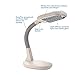 Verilux Original Natural Spectrum Desk Lamp, Adjustable EasyFlex Gooseneck, Hi/Low Switch, Optix Glare-Control Diffuser, Ivory