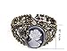 Generic Style Retro Queen Bangle Bracelet Relief Carved Cameo Statue Rhinestones