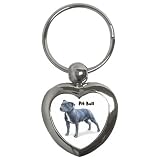 Pit Bull Key Chain (Heart)