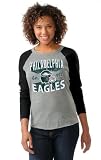 Philadelphia Eagles Women's Grey/Black Tri-Blend Long Sleeve Raglan T-Shirt &Atilde;&cent;&acirc;�&not;&acirc;�� Touch by Alyssa Milano