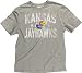 Kansas Jayhawks Vintage T-Shirt: adidas Grey Crackle Print NCAA Retro T-Shirt