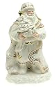 Lenox Florentine and Pearl Porcelain Lighted Santa and Tree