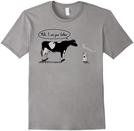 Men's Funny Tee Store - Milk, I am your father T-Shirts XL Slate