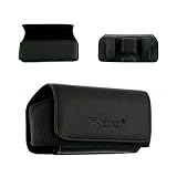Leather Pouch Protective Carrying Cell Phone Case for HTC HD7 HD2 (T-mobile) / HTC Surround ATandT EVO 4G / HTC Desire / LG Quantum ATandT / Samsung Transform Sprint Fascinate Captivate (Galaxy S) (I9000) / Vibrant (Galaxy S) Android T959 / Motorola Droid Pro Verizon - Black