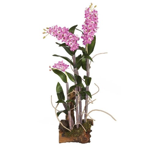 Dendrobium Silk Orchid Arrangement w/Root Base