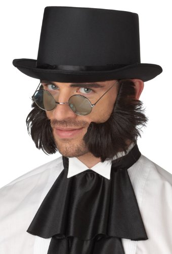 California Costumes Psycho Mutton Chops, Dark Brown, One Size Costume Accessory