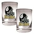 NFL Pittsburgh Steelers Two Piece Rocks Glass Set - Helmet Logo