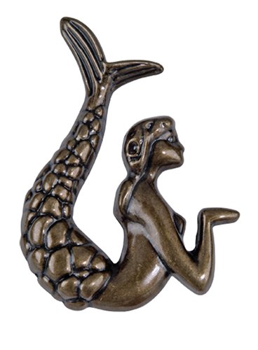 Atlas Homewares 190L-BB 2-1/2-Inch Mermaid Knob - Left, Burnished Bronze