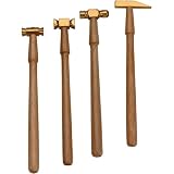 Grizzly H7712 Jeweler's Brass Hammer Set, 4 pc.