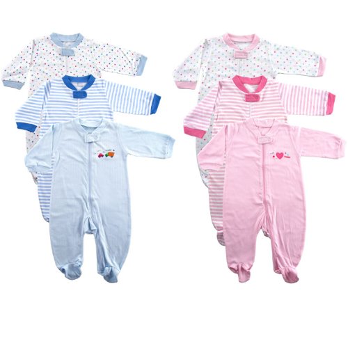 Luvable Friends 3-Pack Zippered Sleep N Play