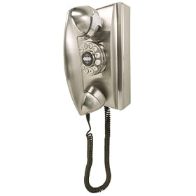 Crosley 302 Wall Phone CR55-Brushed Chrome
