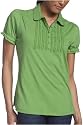 IZOD Women's Short Sleeve Ruffle Front Polo
