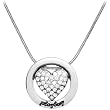 Licensed Rhinestone Heart Playboy Necklace