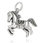 Silver marcasite horse
