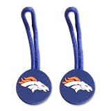 Denver Broncos Zipper Pull Charm Tag Set Luggage Pet Id Nfl