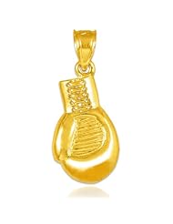 10k Gold Boxing Glove Charm Sports Pendant