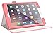 iPad Air 2 Case, Apple iPad Air 2 Leather Case, rooCASE Dual View Slim Fit Leather PU Folio Case with Smart Cover Auto Sleep / Wake Feature for Apple iPad Air 2 (iPad 6) 2014 Model, Pink