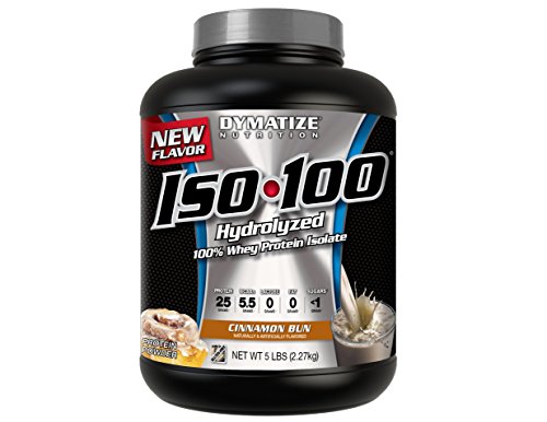 Dymatize Nutrition ISO-100 Supplements, Cinnamon Bun, 5 Pound ( Packaging may vary  )