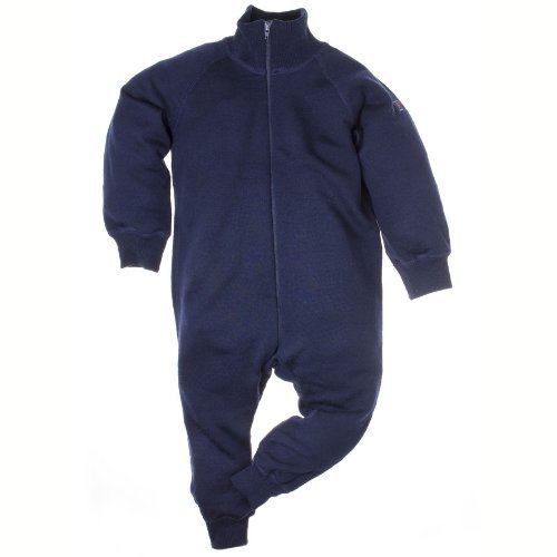 POLARN O. PYRET BEST BASIC MERINO WOOL ROMPER - 0-2 M/Navy