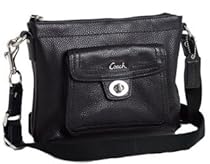 Hot Sale Coach Classic Leather Turnlock Swingpack Crossbody Messenger Bag 45012 Black