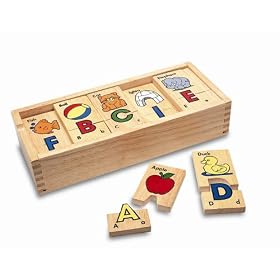 Learning Resources Woodshop Toys ABC Puzzle Blocks