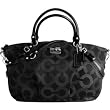 Coach Large Madison Signature Op Art Convertiable Satchel Bag Purse Tote 15957 Black