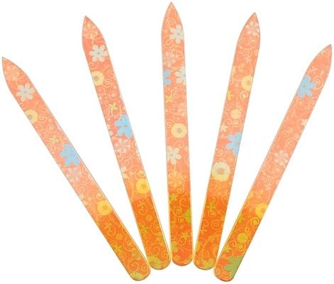 CommonByte 5-piece Set Flower Crystal Glass Nail File