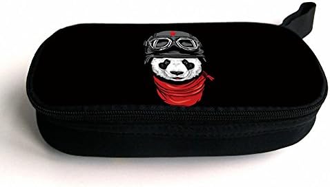 Vallcent Red Scarf Panda Pattern USB Drive Organizer Electronics Accessories Case Shuttle with Cable Tie / Hard Drive Bag / Mouse Bag Case