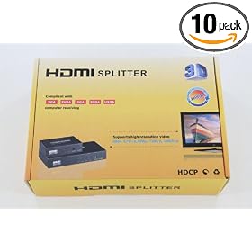HDMI SPLITTER 1X2 COMPATIBLE HDMI 1.3B - HDTV 1080p Splitter Adapter