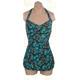 It Figures Hip Hider Collection Carnation H-back Sarong Swimsuit