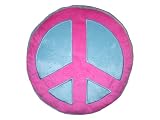 Peace Sign Plush Pillow - Pink/Blue