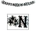 Silver Prismatic Happy New Year Streamer 3½ in.x 3ft