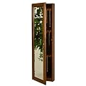 Wall-Mounted Rectangle Jewelry Cabinet with Mirror - Walnut Finish
