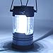 Leegoal 12 LED Portable Super Bright Deluxe Camping Camp Lantern Light Lamp with Compass,Black & blue