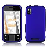 Premium - Motorola Flipside MB508 Protex Dark Blue Rubber Feel Protective C ....