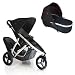 Phil Teds VIBE2DBKBAS Vibe 2 Buggy Double Stroller With Peanut Bassinet - Black