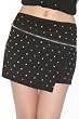Perpetual Vogue Sexy Black Studded Mini Skirt Zipper Skirt