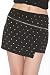 Perpetual Vogue Sexy Black Studded Mini Skirt Zipper Skirt