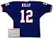 Jim Kelly Buffalo Bills NFL Hand Signed Authentic Style Away Blue Football Jersey
