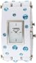 K&BROS Women's 9530-3 Ice-Time Galassia Blue Crystal Accented White Watch