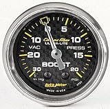 Auto Meter | 4701 2 1/16 Carbon Fiber Series - Mechanical - 30 In. Hg/20 PSI Boost/Vacuum Gauge