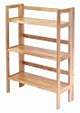Winsome Wood Stackable/Folding 3-Tier Shelf, Natural