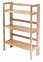 Winsome Wood Stackable/Folding 3-Tier Shelf, Natural