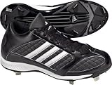 Baseball - Adidas Men's Spinner Mid Blk/Wht Metal Baseball Cleat