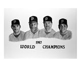 Minnesota Twins - 1987-Gaetti-Puckett-Brunansky-Hrbek Giclee Poster Print by chet buckley, 20x24