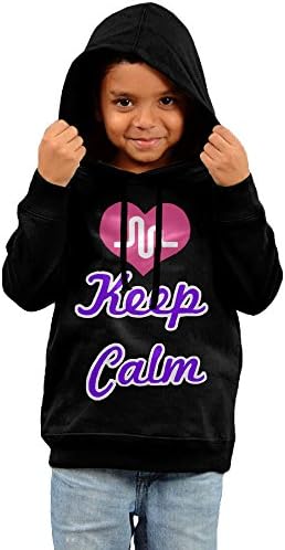 DDSilver Hoody Unisex Toddler Hooded Sweatshirt Keep Calm Musically Hoodie Black