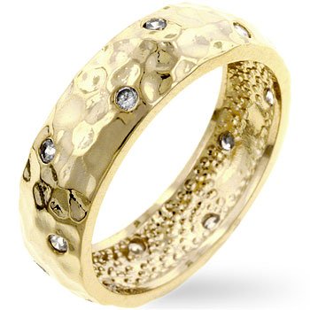 Click here to buy Ladies RINGS GOLD PLATED W CLEAR CZ by ToltecTraders.com.
