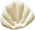 Inflatable Flower shaped Bath Pillow with Suction Cups, Beige